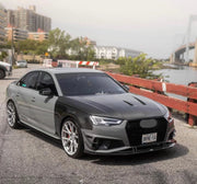 KARBEL CARBON DRY CARBON FIBER FRONT LIP FOR AUDI S4 & A4 S LINE 2019 B9
