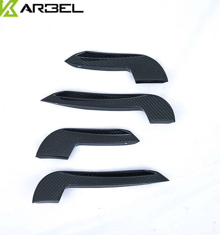 KARBEL CARBON DRY CARBON FIBER FRONT BUMPER CANARDS FOR AUDI S4 & A4 S LINE 2019 B9