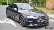 KARBEL CARBON DRY CARBON FIBER FRONT BUMPER CANARDS FOR AUDI S4 & A4 S LINE 2019 B9