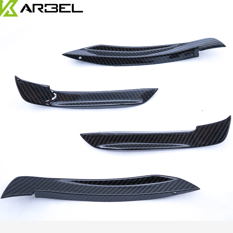 KARBEL CARBON DRY CARBON FIBER FRONT BUMPER CANARDS FOR AUDI S6 & A6 S-LINE & A6 AVANT 2019-ON C8