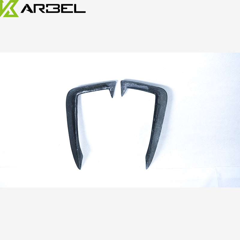 KARBEL CARBON DRY CARBON FIBER FRONT BUMPER UPPER VALENCES FOR AUDI S4 & A4 S LINE 2017-2018 B9