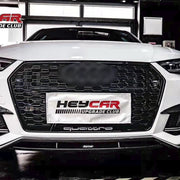 KARBEL CARBON DRY CARBON FIBER FRONT LIP VER.1 FOR AUDI S4 & A4 S LINE 2017 - 2018 B9