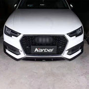 KARBEL CARBON DRY CARBON FIBER FRONT LIP VER.1 FOR AUDI S4 & A4 S LINE 2017 - 2018 B9