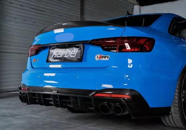 KARBEL CARBON DRY CARBON FIBER REAR DIFFUSER VER.2 FOR AUDI S4 2020-ON B9.5