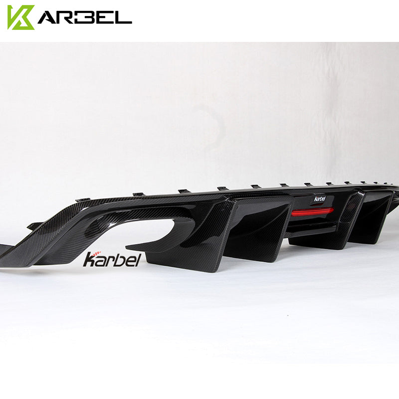 KARBEL CARBON DRY CARBON FIBER REAR DIFFUSER FOR AUDI  A4 2017 - 2018 B9