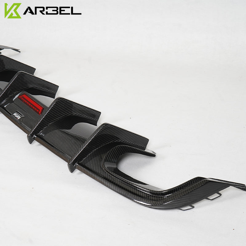 KARBEL CARBON DRY CARBON FIBER REAR DIFFUSER FOR AUDI S6 & A6 S-LINE & A6 AVANT 2016-2018 C7.5