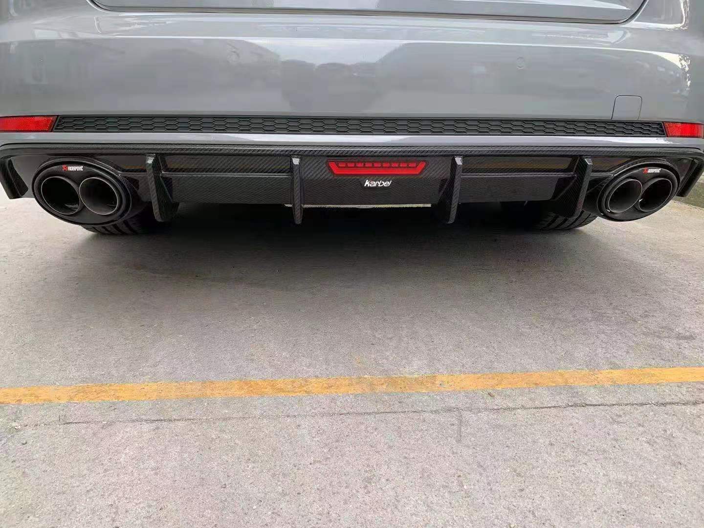 KARBEL CARBON DRY CARBON FIBER REAR DIFFUSER FOR AUDI S4 & A4 S LINE 2017 - 2019 B9