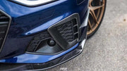 KARBEL CARBON DRY CARBON FIBER FRONT BUMPER CANARDS FOR AUDI S4 & A4 S LINE 2020-ON B9.5