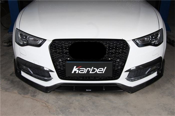 KARBEL CARBON DRY CARBON FIBER FRONT LIP FOR AUDI A5 S LINE & S5 2012-2016 B8.5
