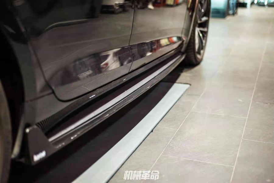 Buy Now KARBEL CARBON FIBER SIDE SKIRTS FOR AUDI AUDI RS5 & S5 & A5 B9 2017 - 2019 SEDAN & COUPE and upgrade car parts from SIR Tuning at the Best Price. Headlights, Tail lights, Bodykits, Navigations, Side Skirts and more - Fast & Free Shipping within Europe, US & Worldwide.