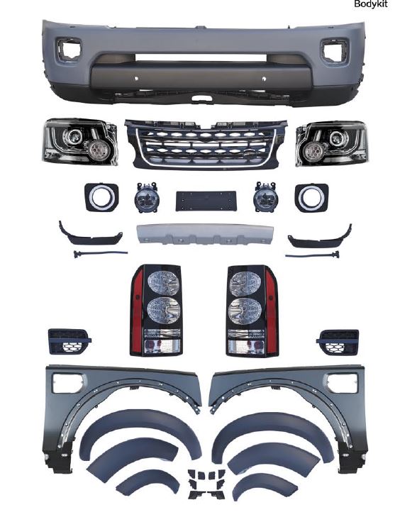 CONVERSION BODY KIT for LAND ROVER DISCOVERY MODEL 3 2004 - 2009 UPGRADE to MODEL 4 2009 - 2016 FACELIFT