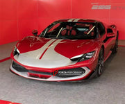 DRY CARBON FRONT LIP for FERRARI 296 GTS GTB 2022+ | OEM STYLE