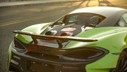 DRY CARBON FIBER ENGINE COVER WITH EXHAUST 600LT STYLE for MCLAREN 540C 570GT 570S SPORTS SERIES P13 2015 - 2020