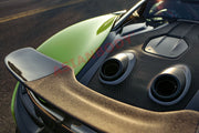 DRY CARBON FIBER ENGINE COVER WITH EXHAUST 600LT STYLE for MCLAREN 540C 570GT 570S SPORTS SERIES P13 2015 - 2020