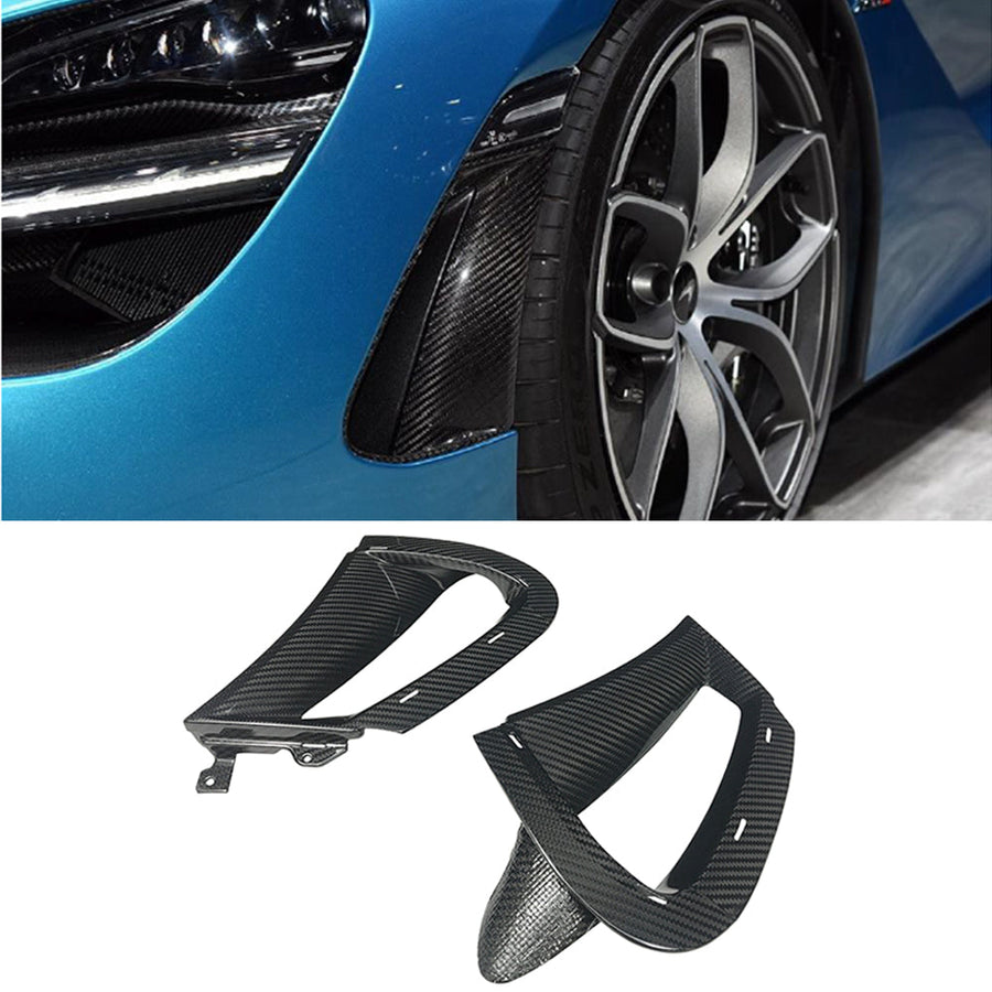 Buy Now DRY CARBON FIBER FRONT BUMPER SIDE VENTS for MCLAREN 720S 2017 - 2023 and upgrade car parts from SIR Tuning at the Best Price. Headlights, Tail lights, Bodykits, Navigations, body kit and more - Fast & Free Shipping within Europe, US & Worldwide.