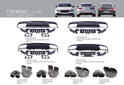 CONVERSION FACELIFT BODY KIT FOR MERCEDES BENZ C-CLASS C200 C300 W205 2015-2023 upgrade to C63 AMG