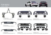 Rear Diffuser Exhaust tips for CLS-Class W218 / W257 CLS63 2014 - 2018
