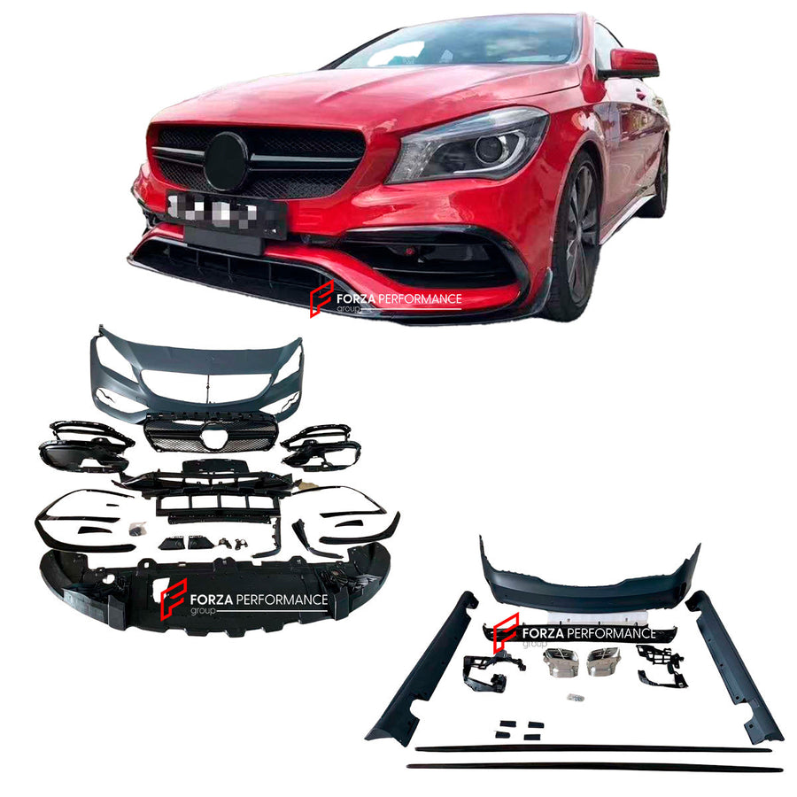 Buy Now CONVERSION CLA 45 AMG BODY KIT for MERCEDES BENZ CLA 250 200 180 W117 2014 - 2019 and upgrade car parts from SIR Tuning at the Best Price. Headlights, Tail lights, Bodykits, Navigations, body kit and more - Fast & Free Shipping within Europe, US & Worldwide.