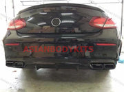 REAR DIFFUSER with EXHAUST TIPS for MERCEDES BENZ C CLASS AMG COUPE C205 C63 2019 - 2023