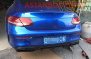 REAR DIFFUSER with EXHAUST TIPS for MERCEDES BENZ C CLASS AMG COUPE C205 C63 2019 - 2023