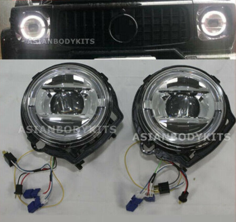 CONVERSION MERCEDES BENZ G CLASS W464 FULL LED HEADLIGHTS CHROME for MERCEDES BENZ G CLASS W463 G300 G320 G500 1986 - 2006