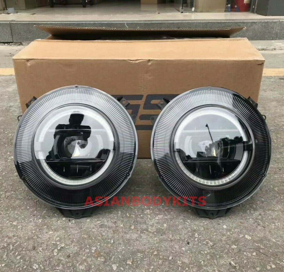 BLACK LED HEADLIGHTS W464 STYLE for MERCEDES BENZ G CLASS W463 2008 - 2017