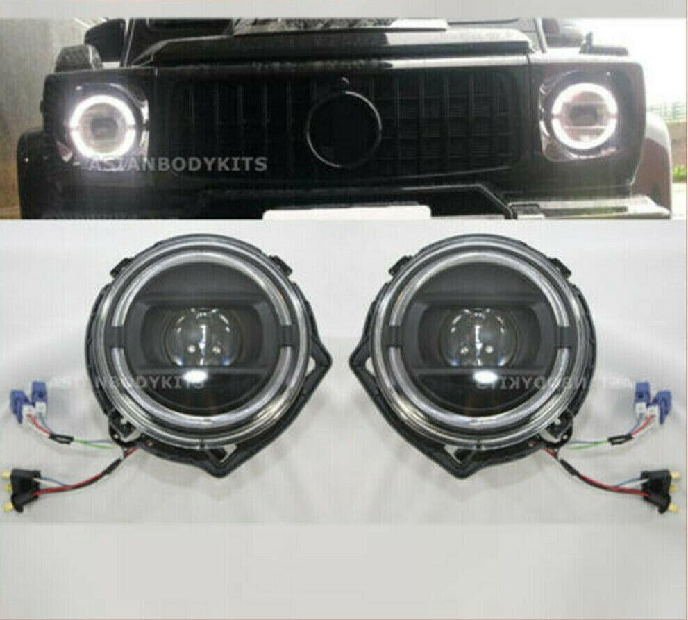 CONVERSION MERCEDES BENZ G CLASS W464 LED HEADLIGHTS MATTE BLACK for MERCEDES BENZ G CLASS W463 G300 G320 G500 1986 - 2006