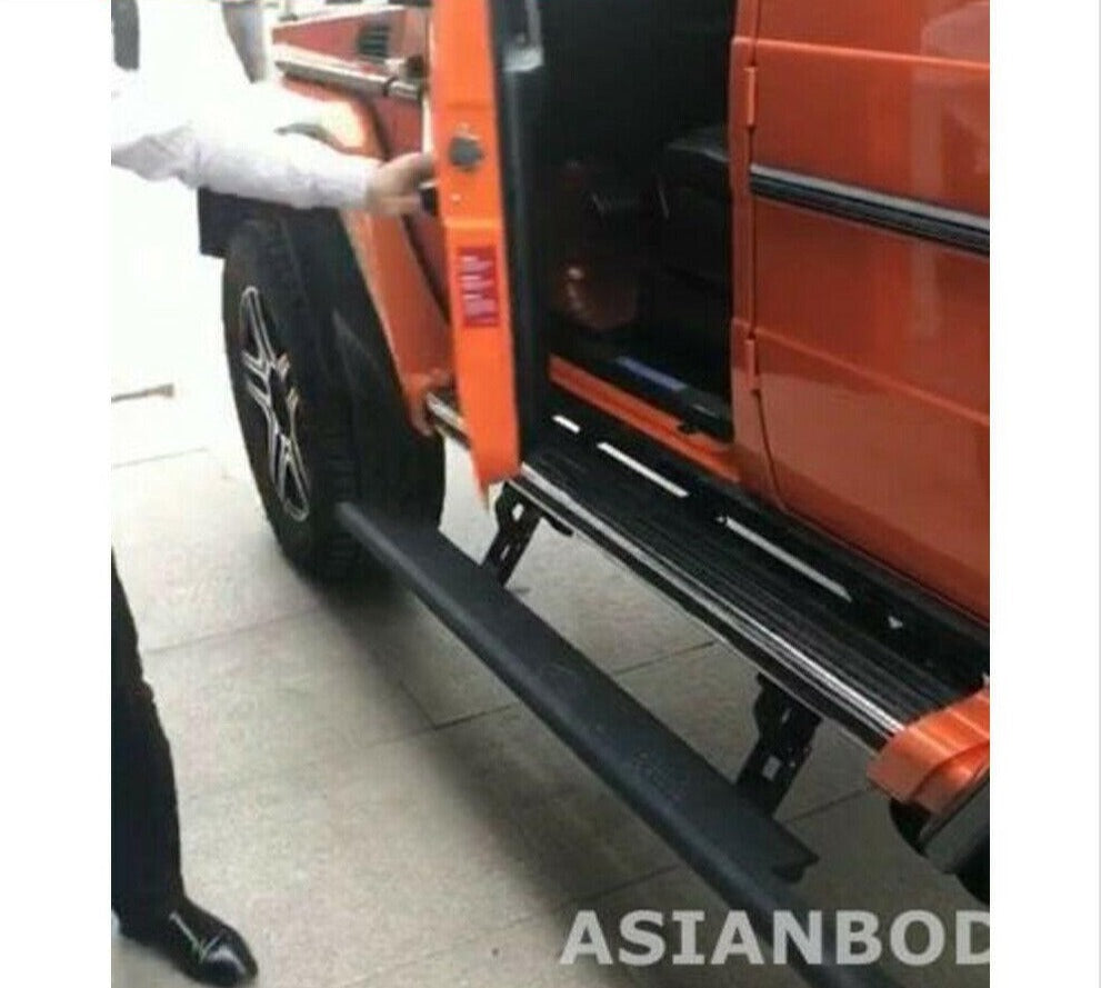 LONG ELECTRIC SIDE STEP RUNNING BOARDS for MERCEDES BENZ G CLASS W463 4X4 SQUARED G350 G500 G63 1990 - 2017