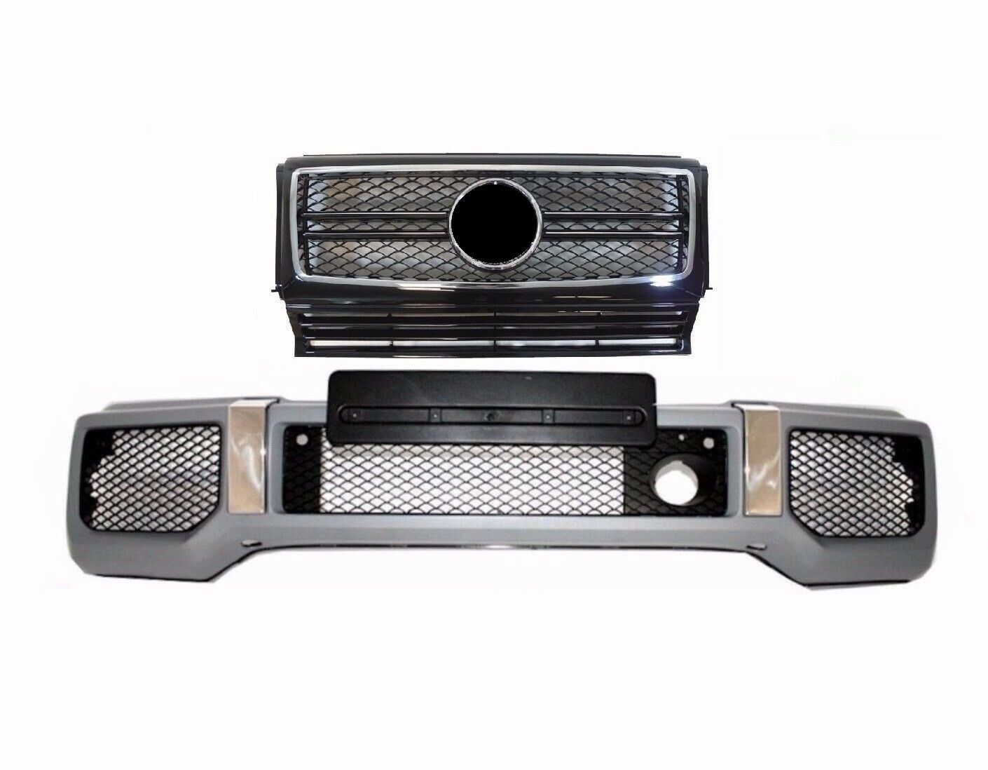 G63 G65 AMG STYLE FRONT BUMPER FRONT GRILLE for MERCEDES BENZ G CLASS W463 G350 G500 1990 - 2017