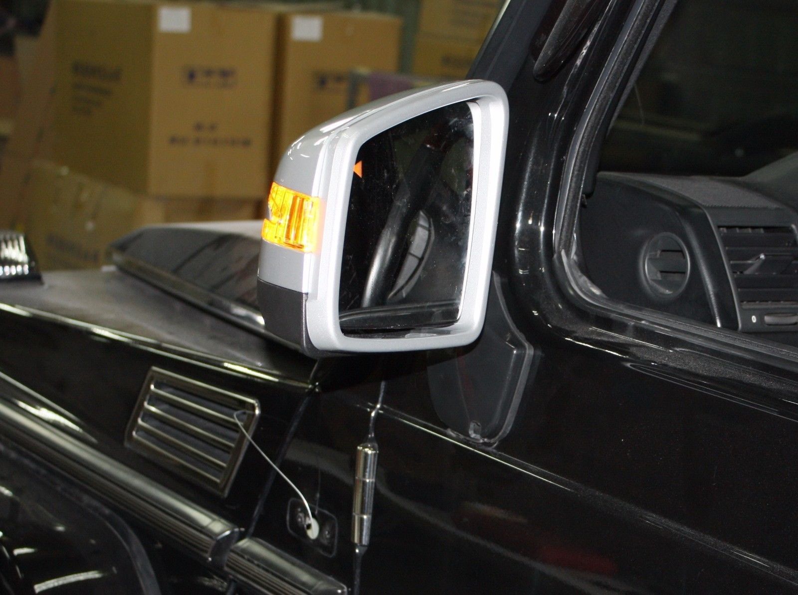 SILVER FACELIFT SIDE MIRRORS for MERCEDES BENZ G CLASS W463 G350 G500 G55 2000 - 2012