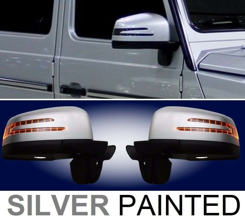 SILVER FACELIFT SIDE MIRRORS for MERCEDES BENZ G CLASS W463 G350 G500 G55 2000 - 2012