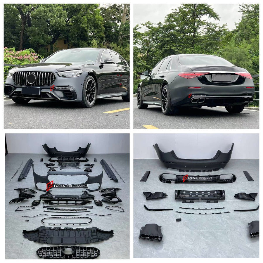 Buy Now CONVERSION BODY KIT for MERCEDES BENZ S-CLASS W223 UPGRADE to S63 AMG E PERFORMANCE and upgrade car parts from SIR Tuning at the Best Price. Headlights, Tail lights, Bodykits, Navigations, body kit and more - Fast & Free Shipping within Europe, US & Worldwide.
