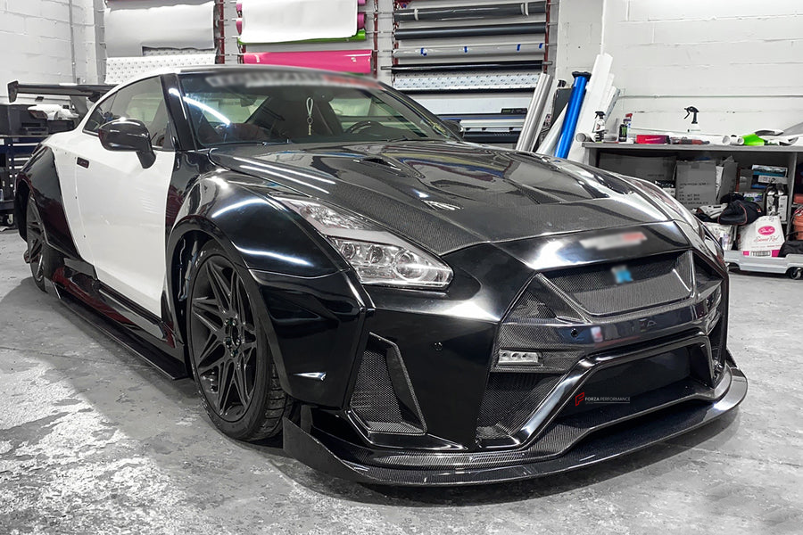 CARBON WIDE BODY KIT for NISSAN GT-R R35 2008 - 2020 | AUTHENTIC DARWINPRO BKSSII STYLE