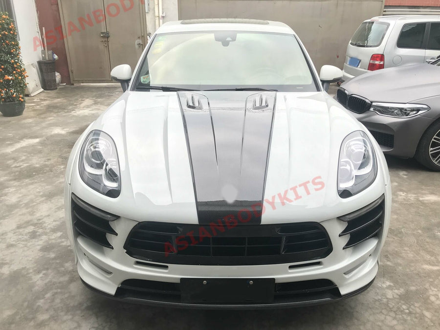 Buy Now DRY CARBON FIBER HOOD BONNET WITH AIR VENTS for PORSCHE MACAN 95B 95B.1 2014 - 2018 and upgrade car parts from SIR Tuning at the Best Price. Headlights, Tail lights, Bodykits, Navigations, body kit and more - Fast & Free Shipping within Europe, US & Worldwide.