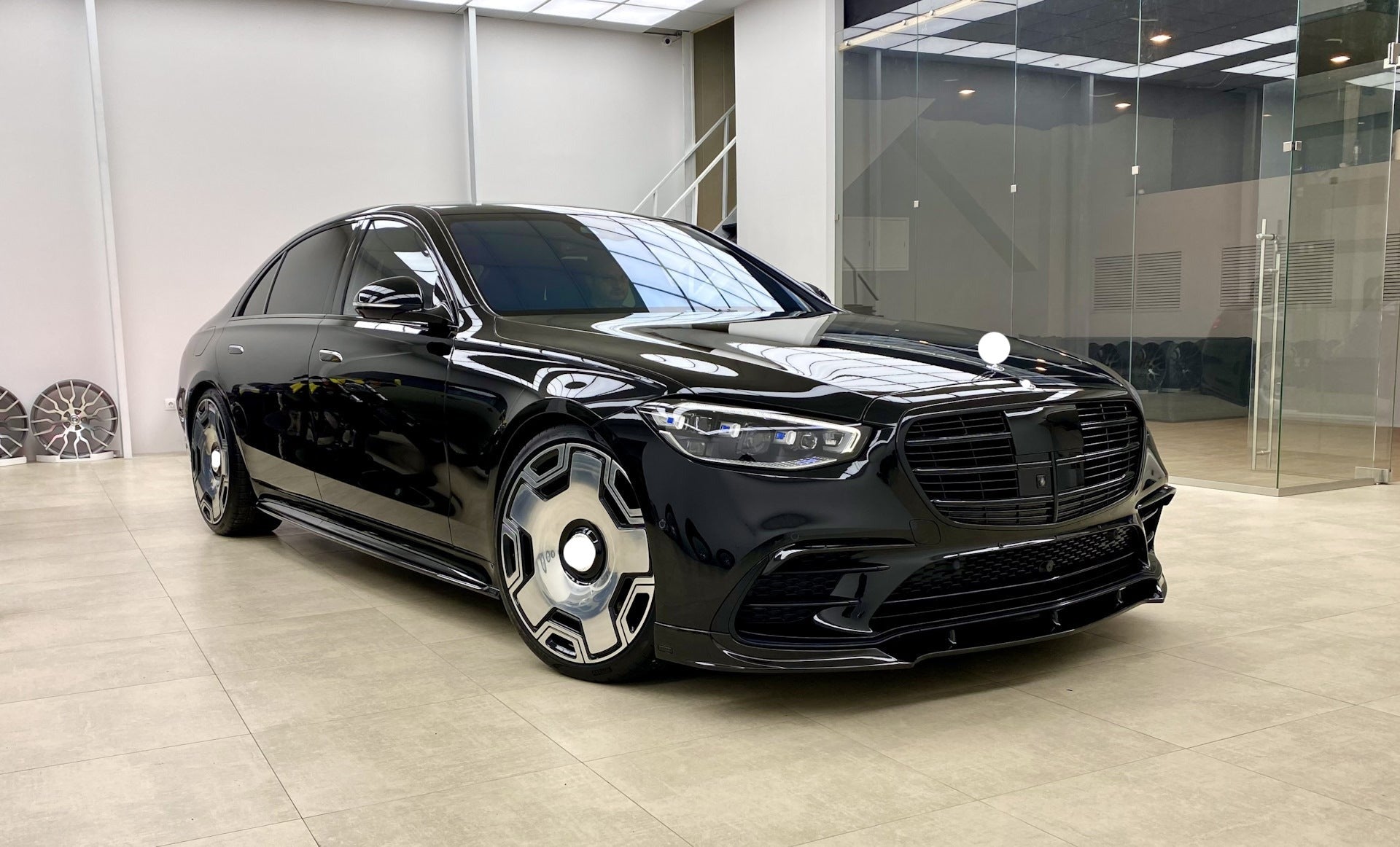 BLACK AERO BODY KIT for MERCEDES BENZ S CLASS AMG W223 2020+