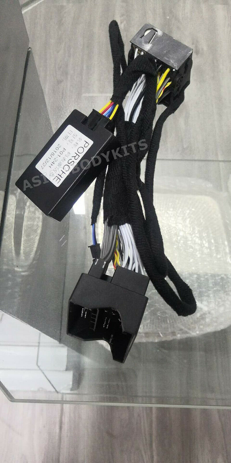 Stopwatch Watch Clock with Plastic Console for Porsche Cayenne 9Y 2018-2023 Black