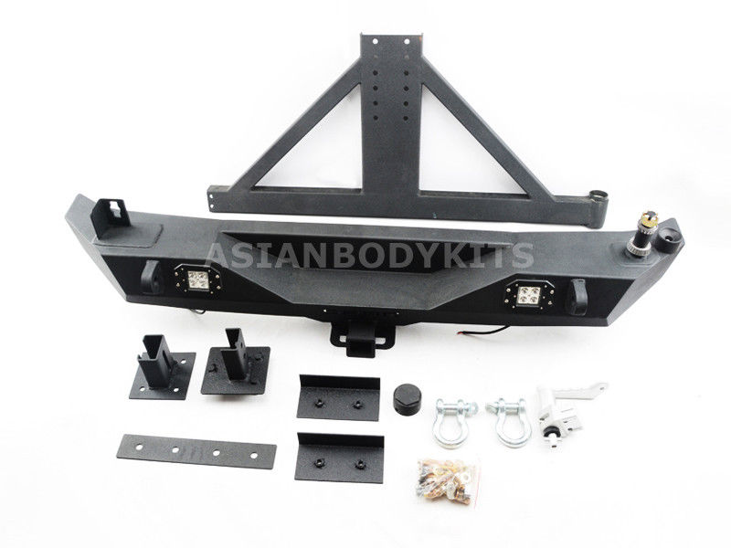 Buy Now REAR BUMPER with tire rack for Jeep Wrangler JK (2007-2017) and upgrade car parts from SIR Tuning at the Best Price. Headlights, Tail lights, Bodykits, Navigations, body kit and more - Fast & Free Shipping within Europe, US & Worldwide.