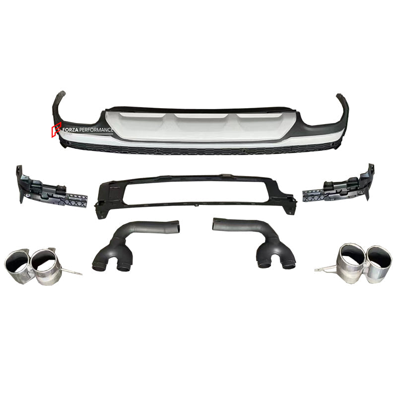 REAR DIFFUSER WITH EXHAUST TIPS for AUDI Q7 4M FACELIFT 2019 - 2024 | SQ7 STYLE