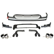 REAR DIFFUSER WITH EXHAUST TIPS for AUDI Q7 4M FACELIFT 2019 - 2024 | SQ7 STYLE