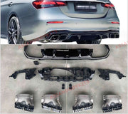 REAR DIFFUSER with EXHAUST TIPS for MERCEDES BENZ W213 E63 AMG 2020+