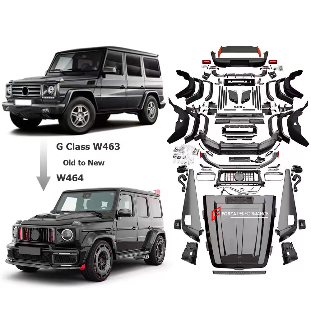 CONVERSION CARBON BODY KIT for MERCEDES-BENZ G-CLASS G63 G550 1990 - 2017 to W464 2018 - 2023