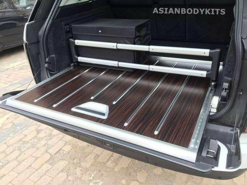 for Range Rover Vogue L405 Wooden Teak Floor Boot Liner Kit (sliding function)