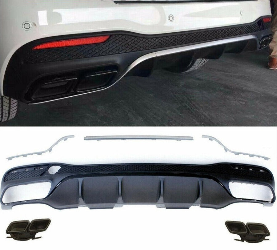 Buy Now REAR DIFFUSER WITH EXHAUST TIPS for MERCEDES BENZ GLE 63 W166 AMG 2015 - 2019 and upgrade car parts from SIR Tuning at the Best Price. Headlights, Tail lights, Bodykits, Navigations, body kit and more - Fast & Free Shipping within Europe, US & Worldwide.