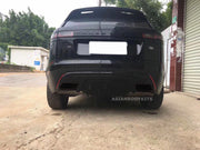 BLACK REAR DIFFUSER WITH EXHAUST TIPS AND FRONT GRILLE for LAND ROVER RANGE ROVER VELAR L560 SUV 2018 - 2023