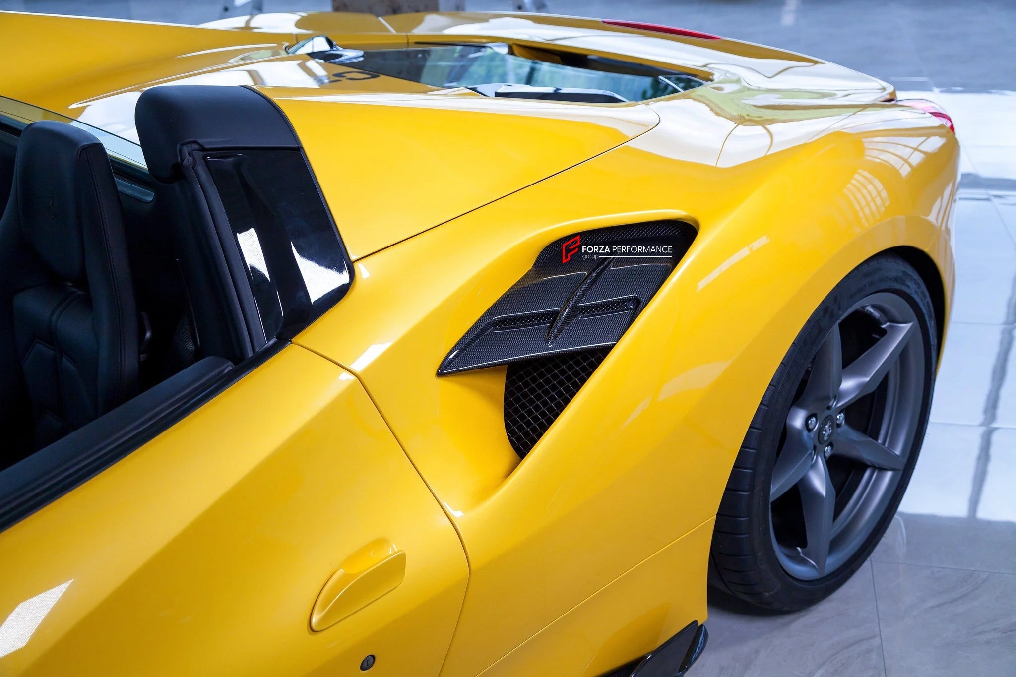 DRY CARBON FIBER SIDE AIR VENT COVERS for FERRARI 488 GTB 2015 - 2019 | SC STYLE