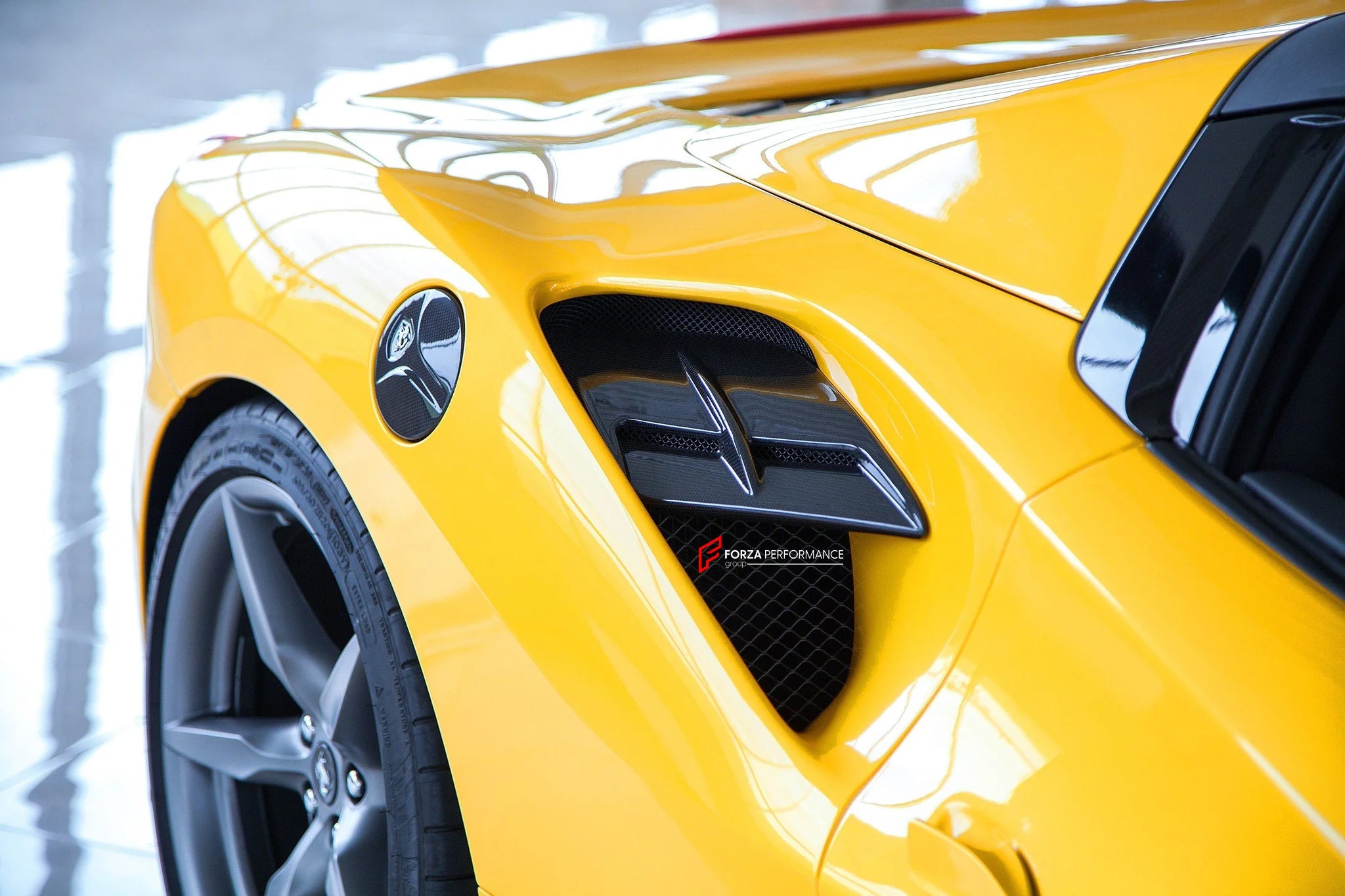 DRY CARBON FIBER SIDE AIR VENT COVERS for FERRARI 488 GTB 2015 - 2019 | SC STYLE