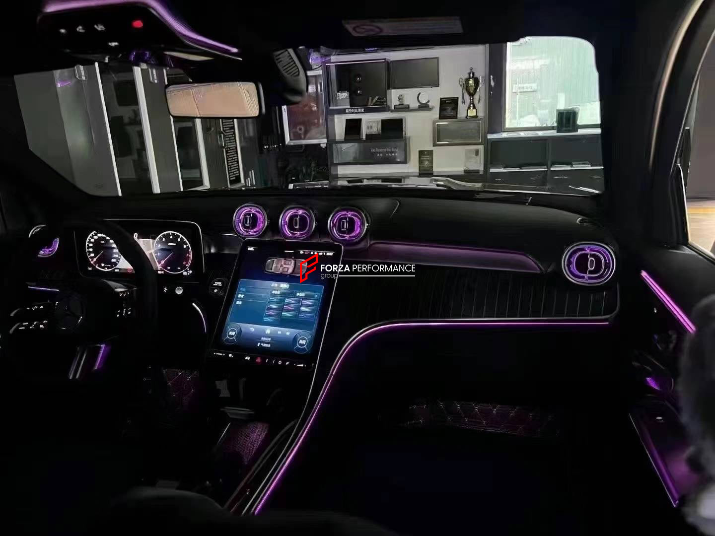 SPEAKER COVERS AND AIR VENTS WITH AMBIENT LIGHTS for MERCEDES-BENZ GLC X254 2022+