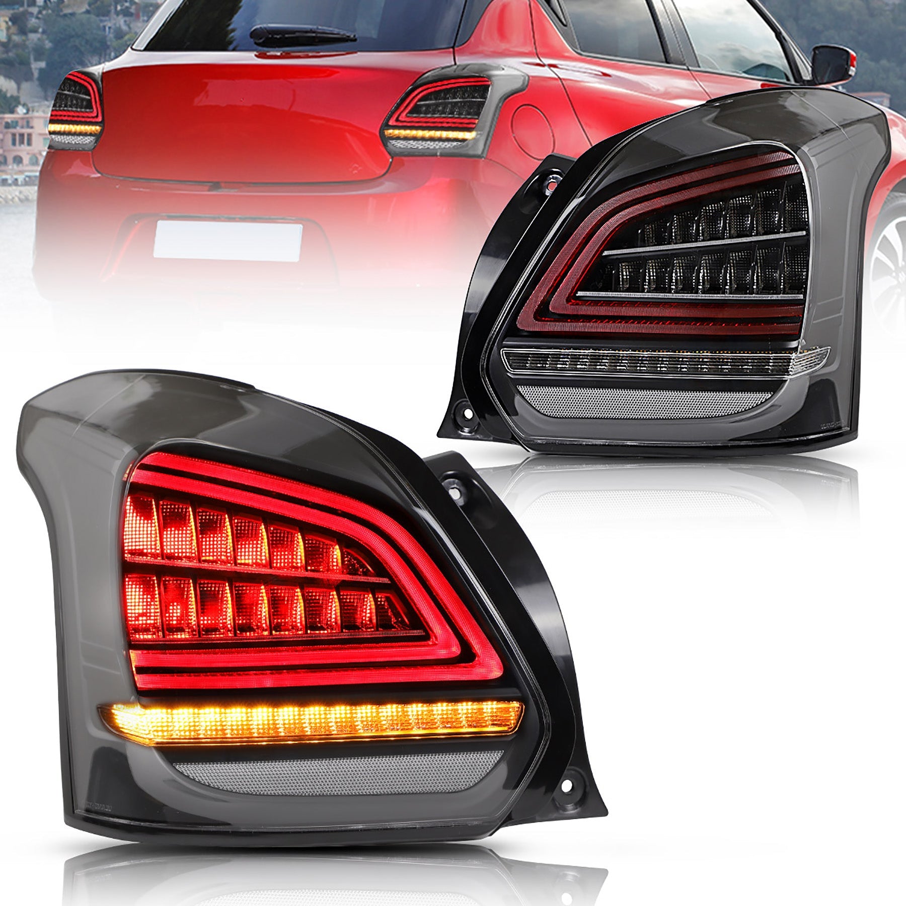 2017-2022 Suzuki Swift Vland LED Tail Lights With Sequential Turn Signal