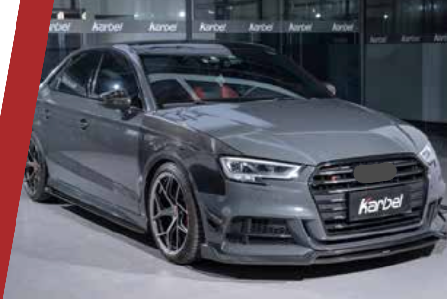 AUTHENTIC KARBEL CARBON FENDER FLARES for AUDI A3 S3 8V SEDAN 2017 - 2019