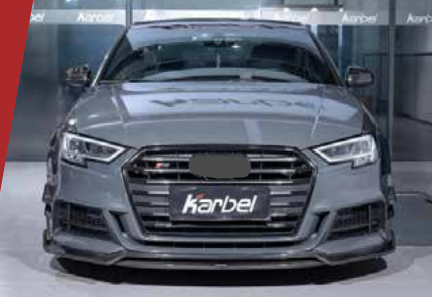 AUTHENTIC KARBEL CARBON CANARDS for AUDI A3 S3 8V SEDAN 2017 - 2019